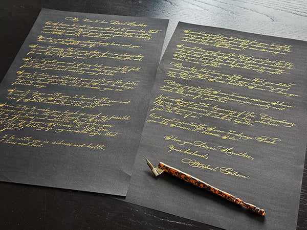 26-50 Word Hand-Calligraphed Note